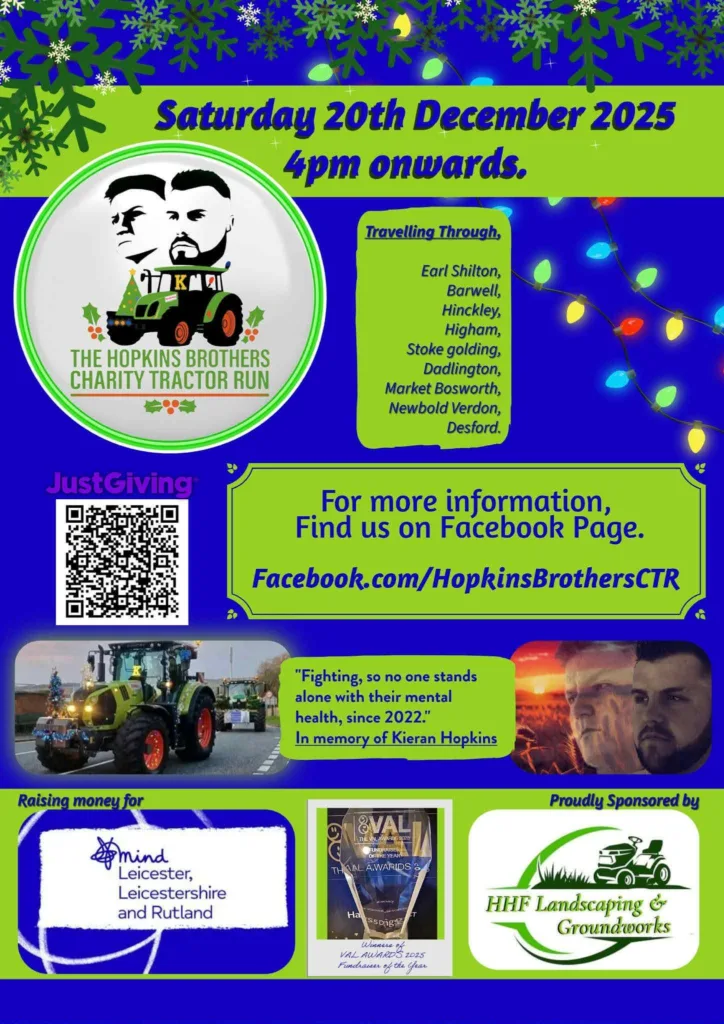 587704189_122111878263050226_2410872997087071232_n-724x1024 Charity Tractor Run, raising money for Leicester, Leicestershire & Rutland MIND. 